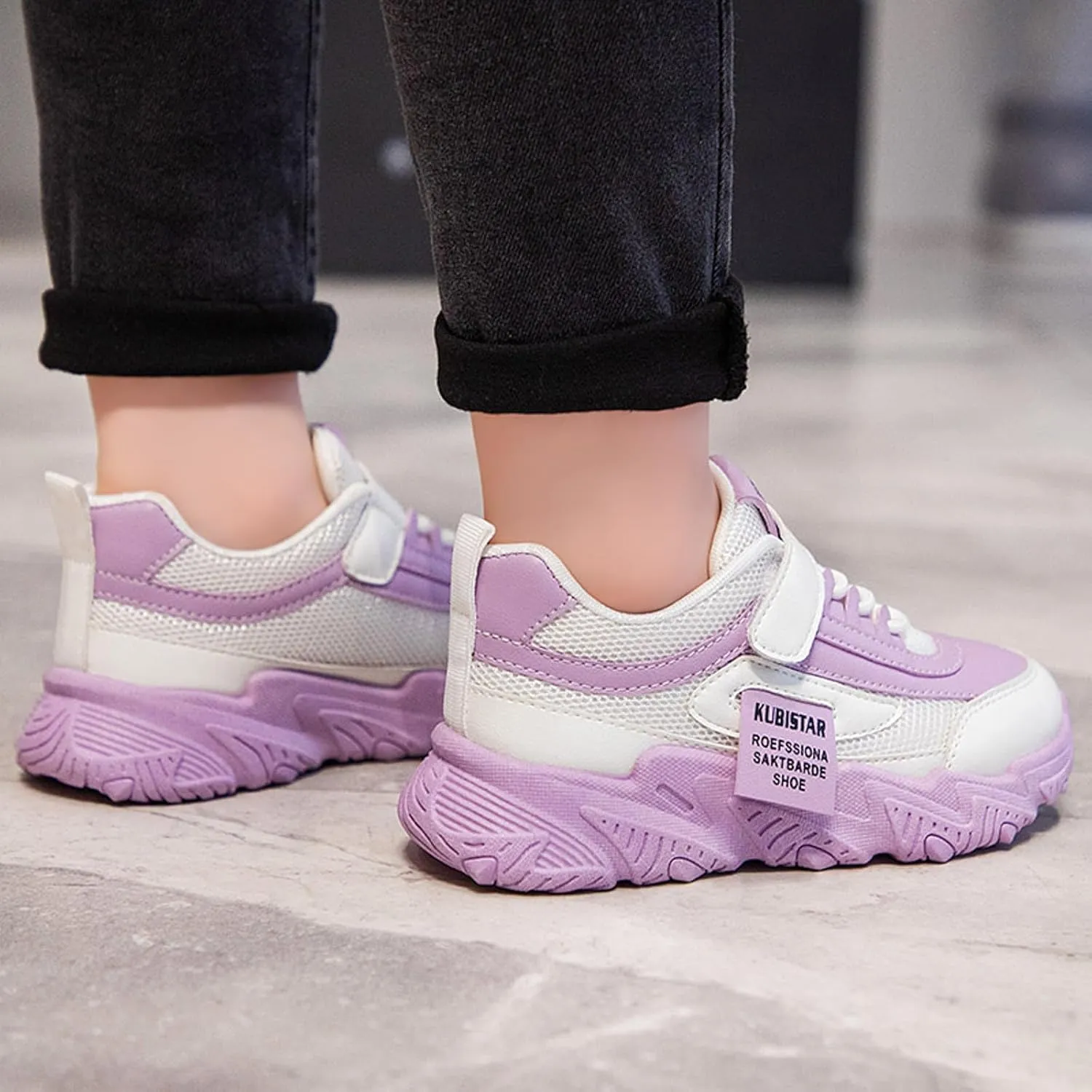 Girls Sneakers,Sneakers for Girls Fashion Athletic Running Sport Sneakers Kids Comfortable Lace Up Mesh Walking Shoes
