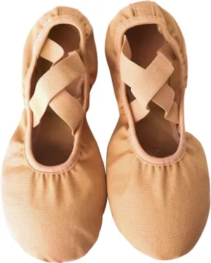 Girls Women Ballet Shoes Gymnastics Flats Split Sole Ballet Slippers Teen Canvas Ballerina Shoes Children Practice Dance Shoes(42)