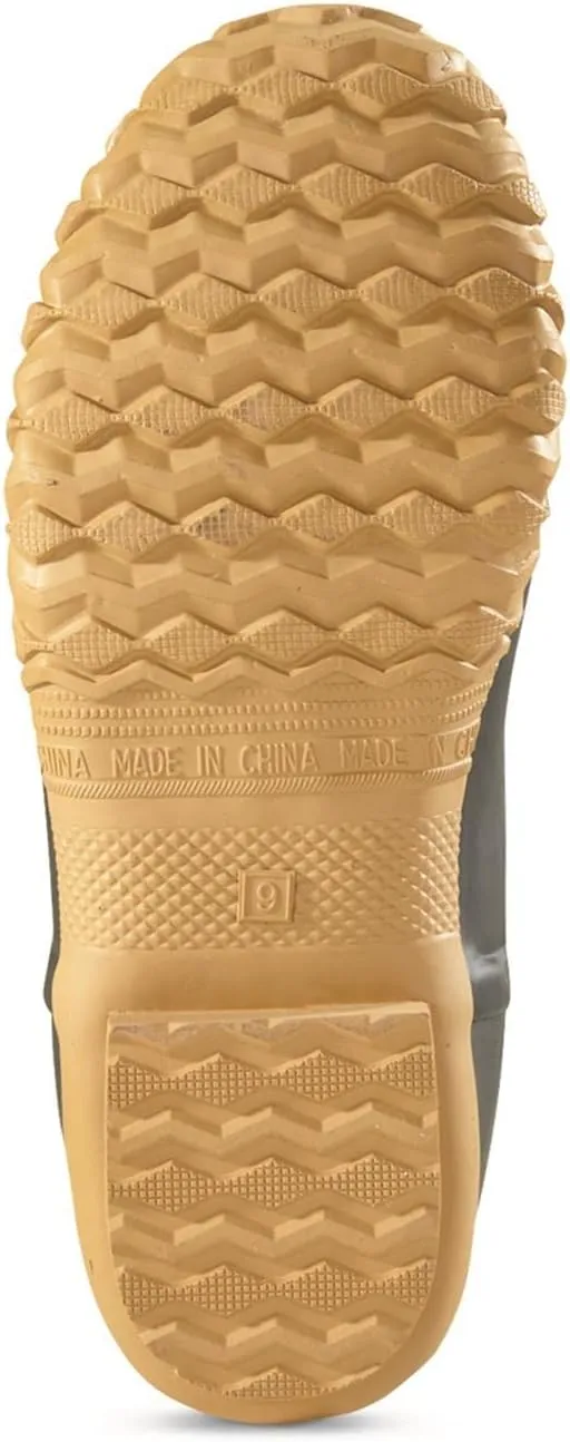 Guide Gear Mens Pull On Insulated Leather Duck Boots Waterproof Rain Shoes, 400 Gram