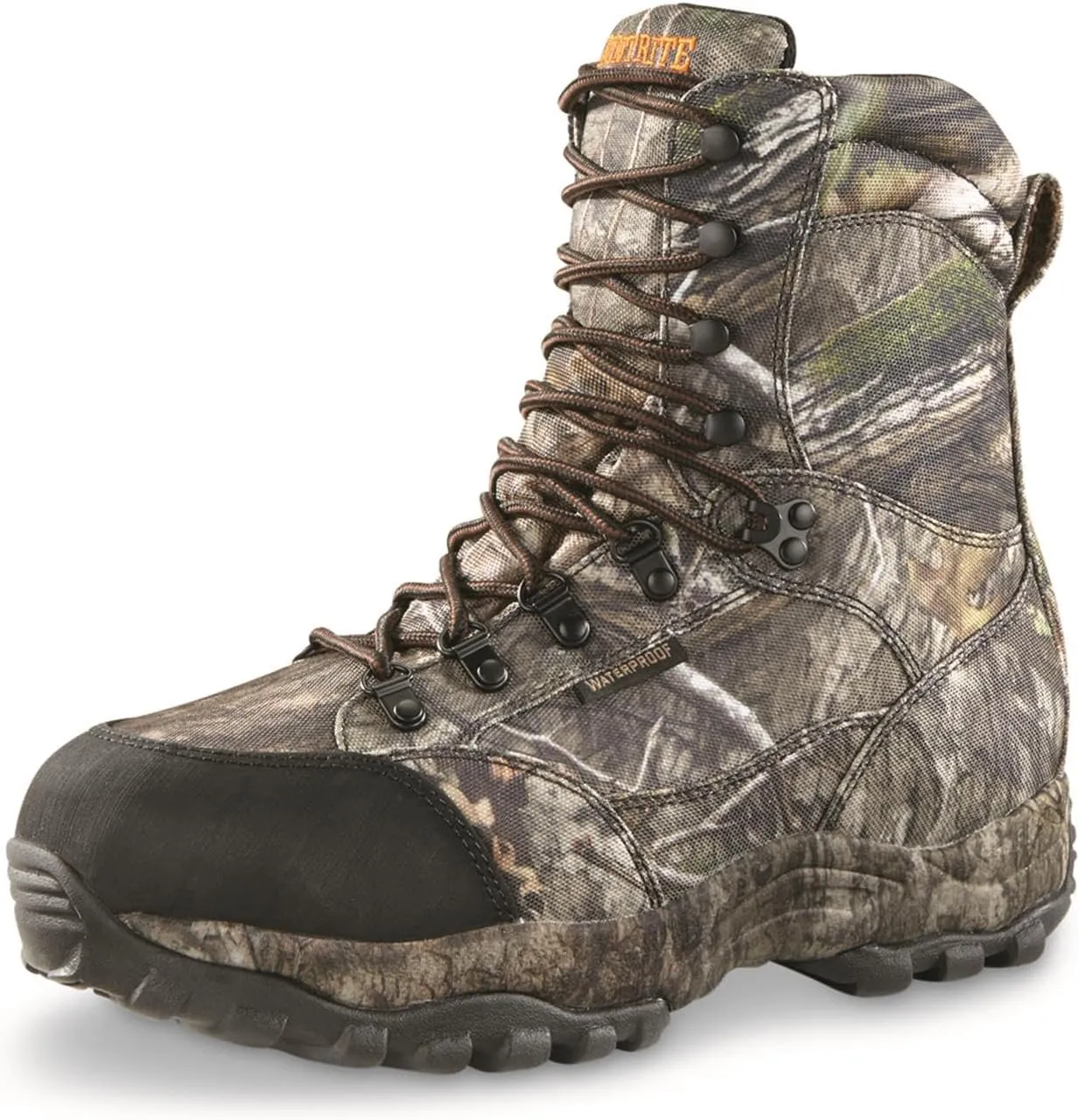 Guidelight 8" Waterproof Hunting Boots; for Men, Hiking, Climbing, Hunting Lace-Up Shoes with Thick Rubber Sole