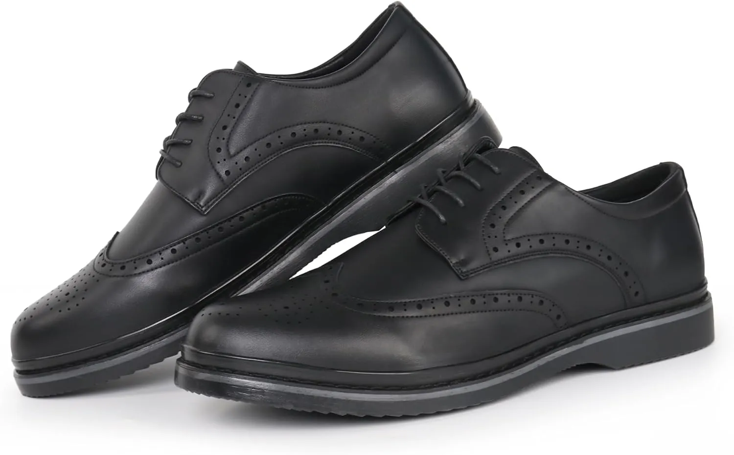 Hawkwell Men's Plus Size Wingtip Brogue Oxfords Dress Shoes US Size 13 14 15 16 17
