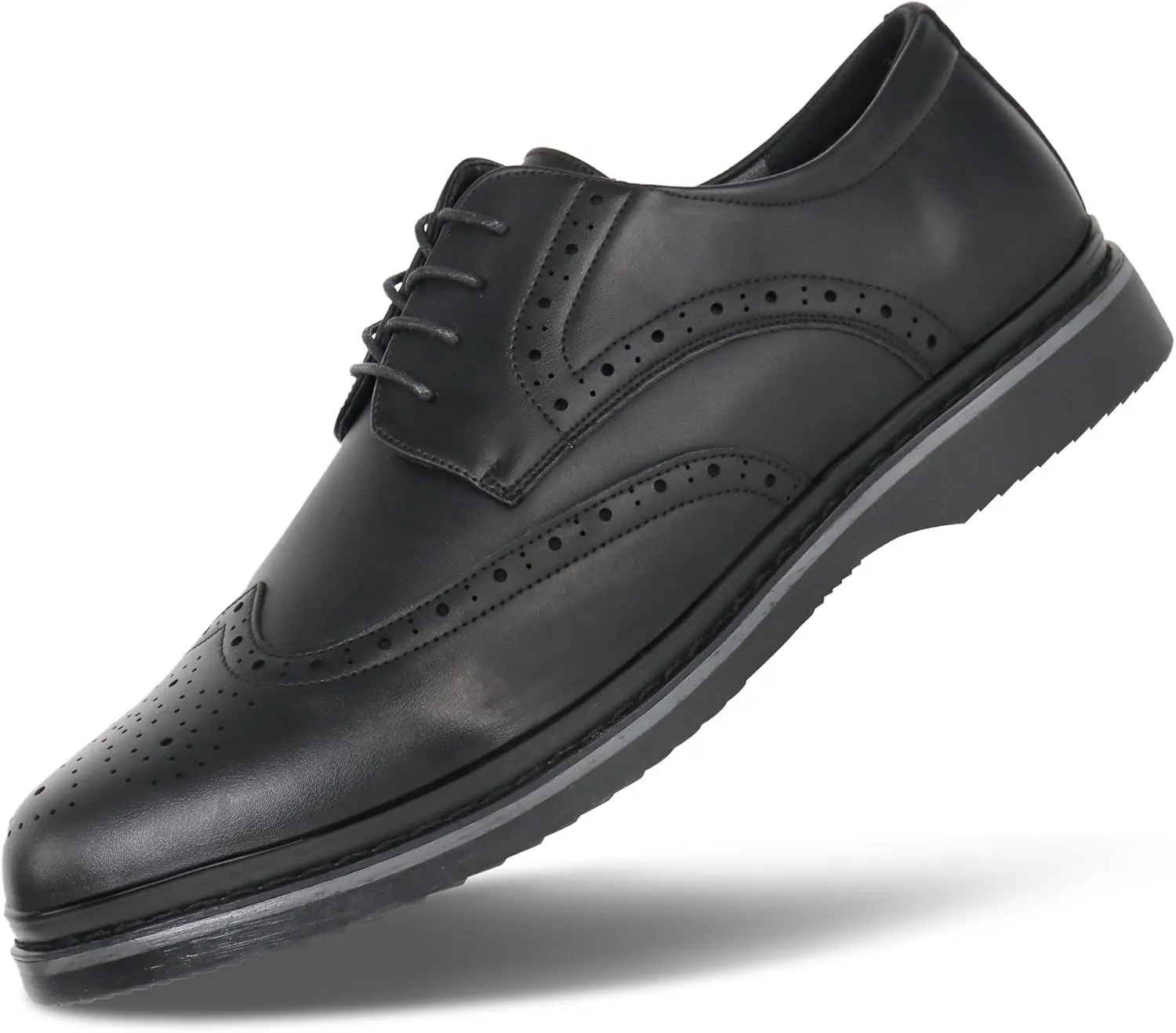 Hawkwell Men's Plus Size Wingtip Brogue Oxfords Dress Shoes US Size 13 14 15 16 17