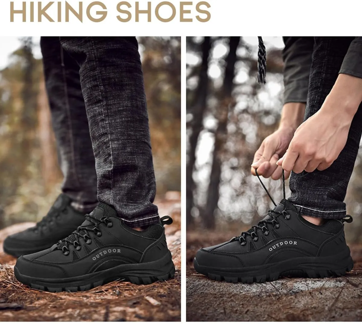 Hiking Shoes Mens Waterproof Mountain Trekking Shoes Men Breathable Walking Shoes Outdoor Sports Running Camping Climbing