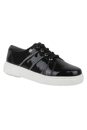 Hinako Diamond Sneaker Patent Black