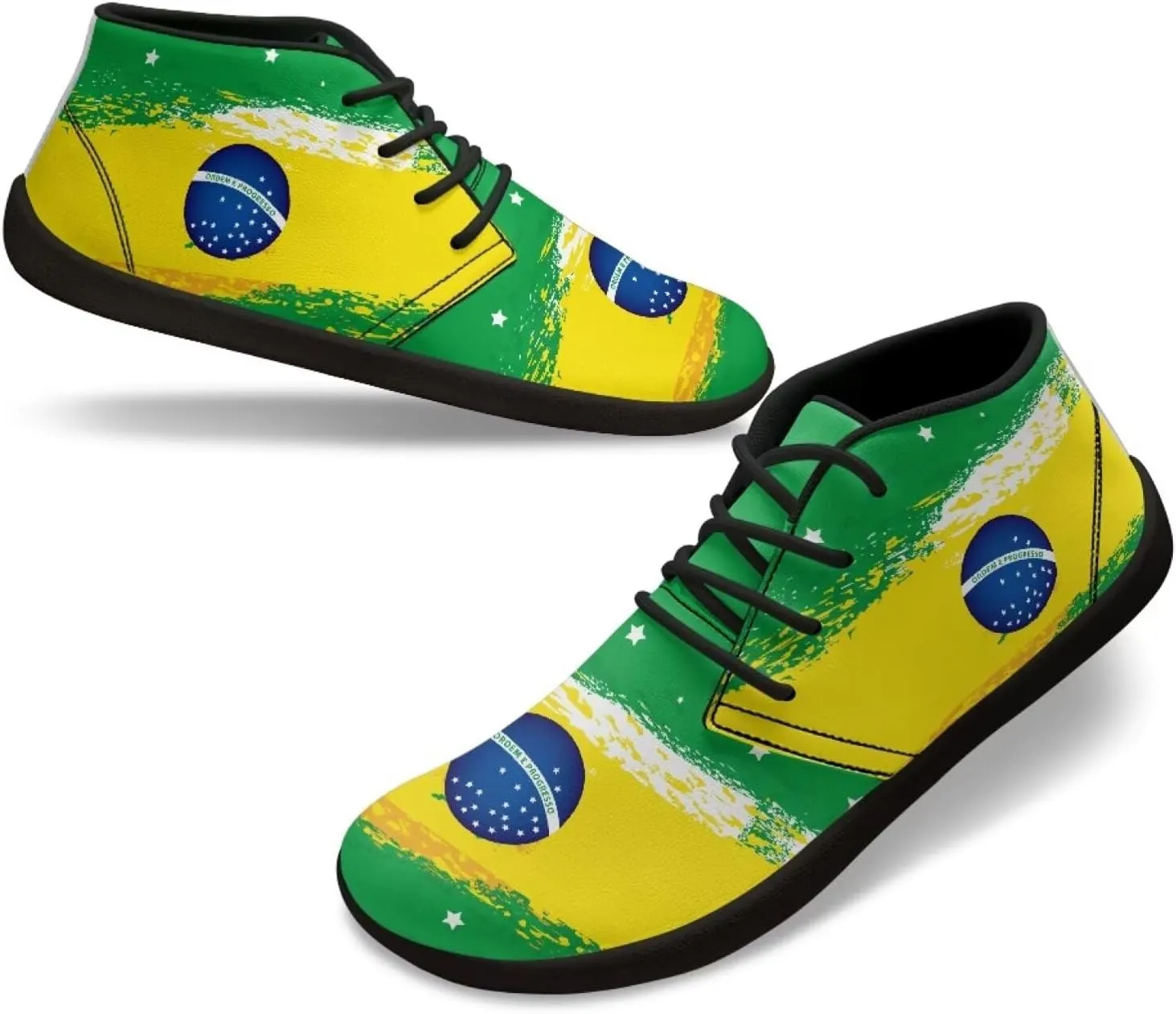 Howilath St. Patrick's Day Barefoot Running Shoes Men Extra Width Running Shoes Trail Running Sneakers for Walking Hiking