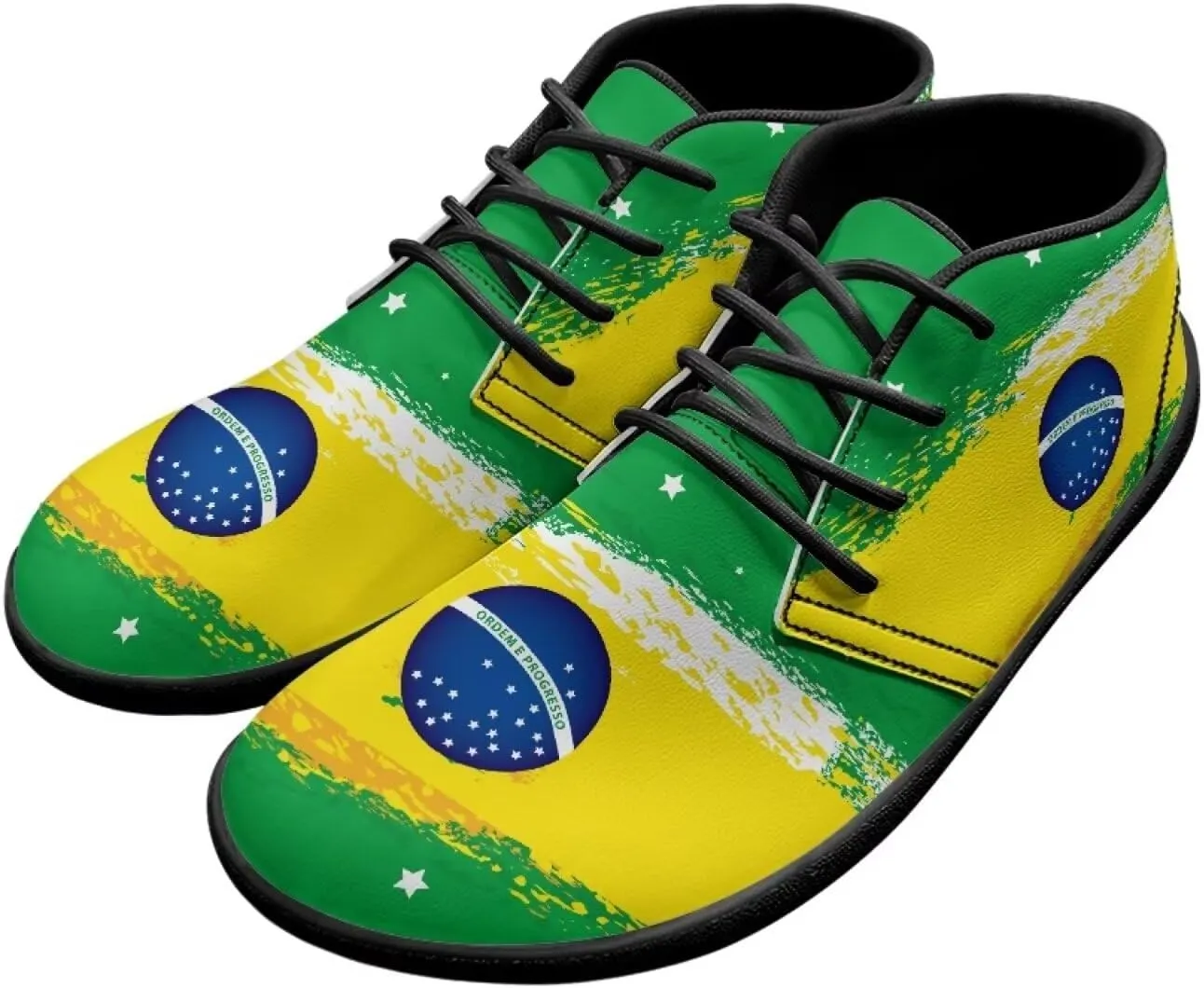 Howilath St. Patrick's Day Barefoot Running Shoes Men Extra Width Running Shoes Trail Running Sneakers for Walking Hiking