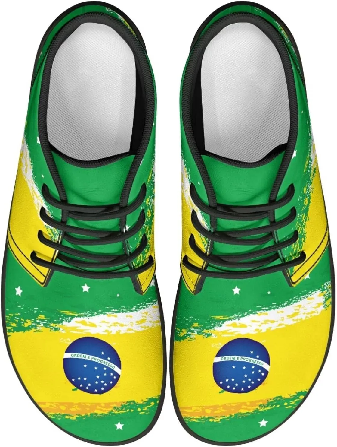 Howilath St. Patrick's Day Barefoot Running Shoes Men Extra Width Running Shoes Trail Running Sneakers for Walking Hiking