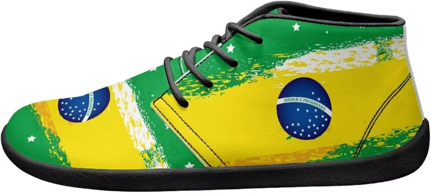 Howilath St. Patrick's Day Barefoot Running Shoes Men Extra Width Running Shoes Trail Running Sneakers for Walking Hiking