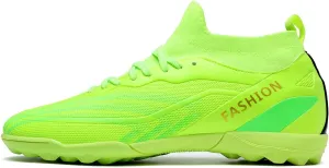 Indoor Turf Soccer Shoes Cleats Mens Soccer Shoes for Boys Football Shoes Kid Futsal Shoes Youth TF High Top