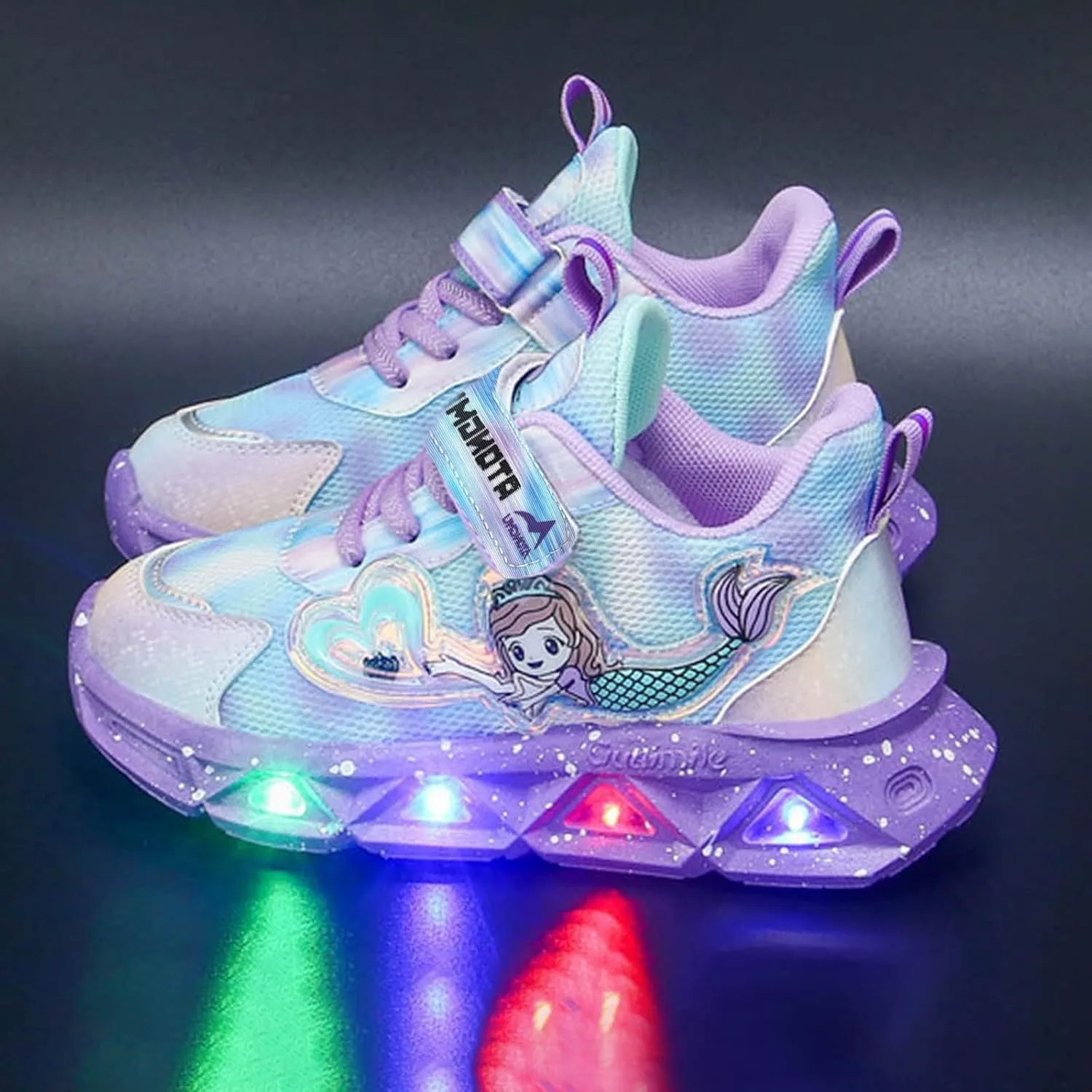 IWIHMIV Girl Tennis Shoes Girls Sneakers Light Up Kids Lightweight Running Sneakers Non Slip Sport Casual Shoes for Boys Girls