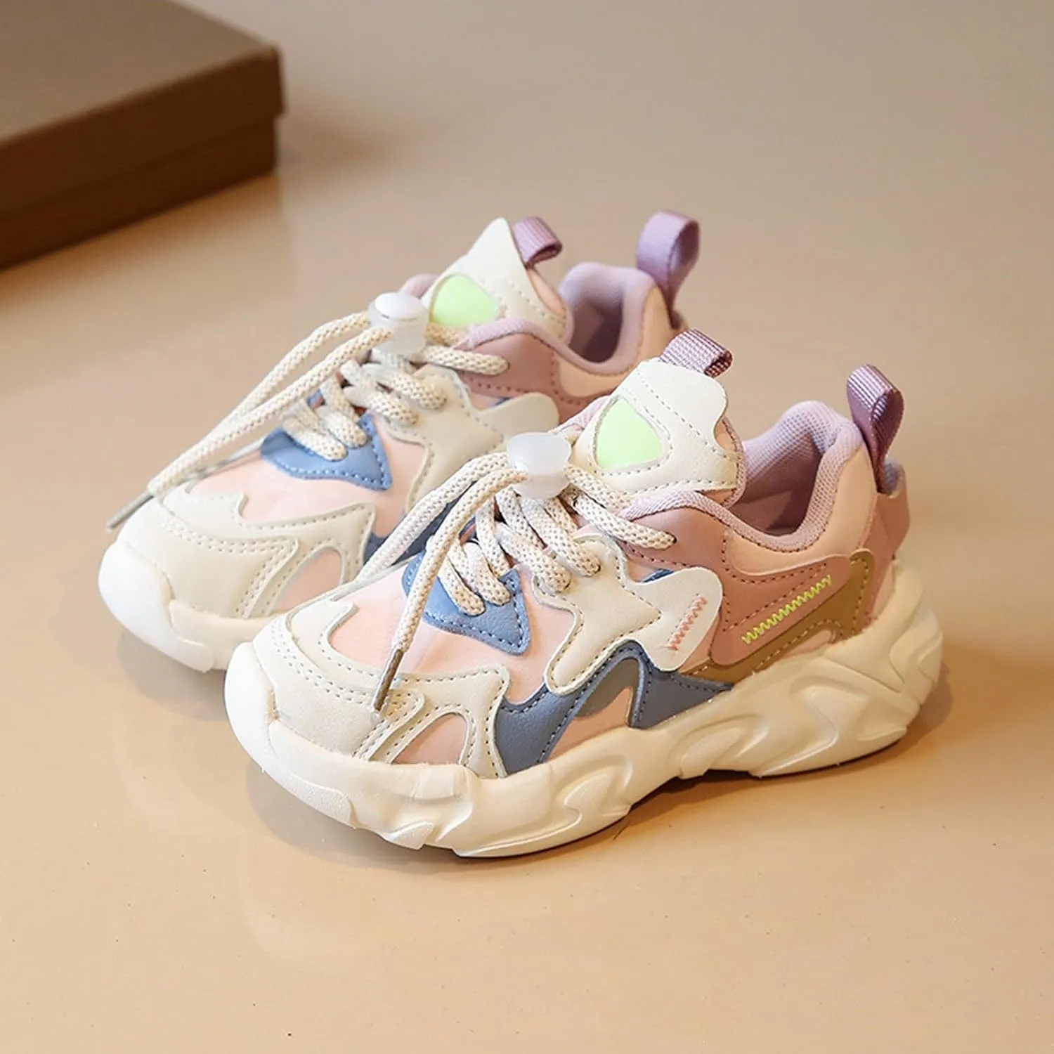IWIHMIV Girls Running Shoes Kids Sneakers Boys Girls Kids Sneakers Running Outdoor Walking Tennis Shoes Non Slip Sneakers