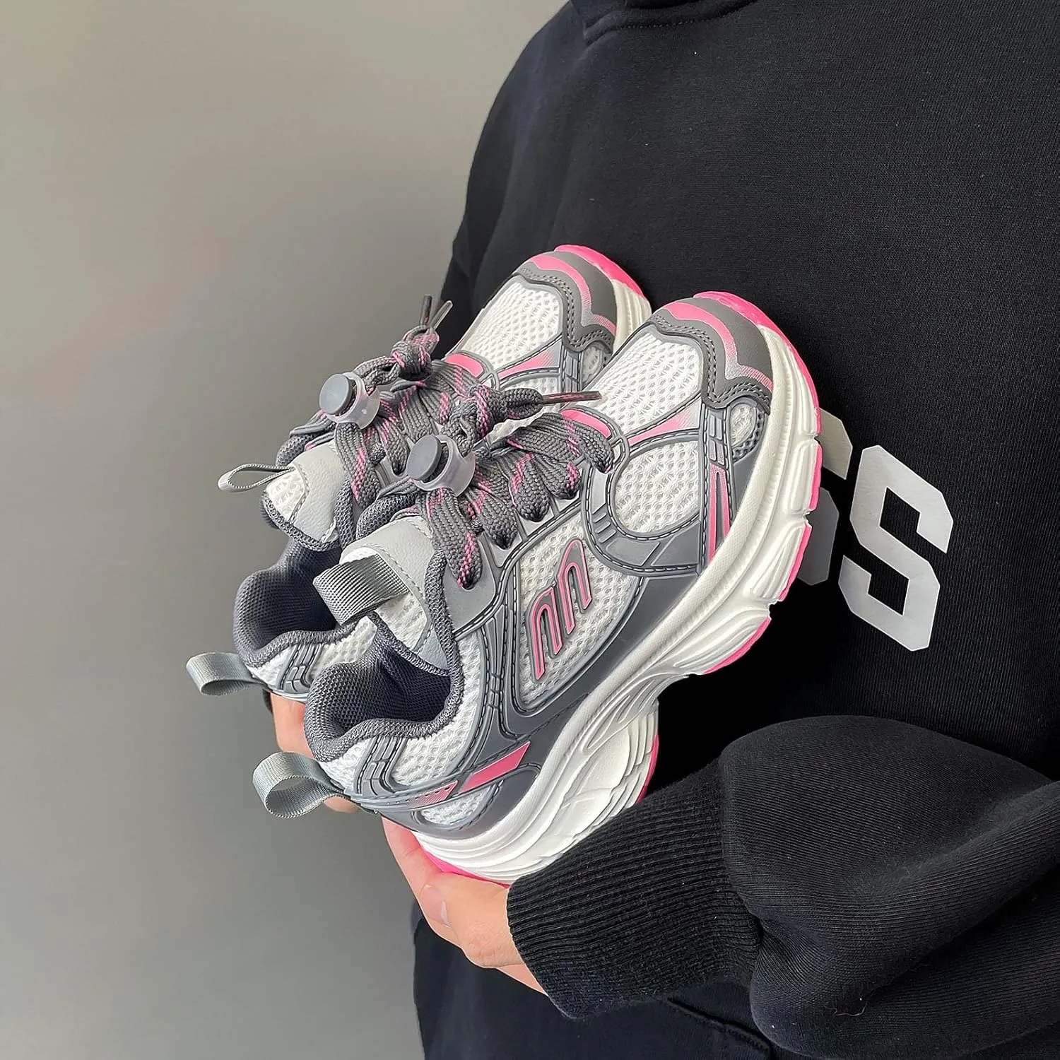 IWIHMIV Kids Walking Shoes Lightweight Breathable Sneakers Slip-on Comfortable Causal Running Tennis Shoes for Boys Girls