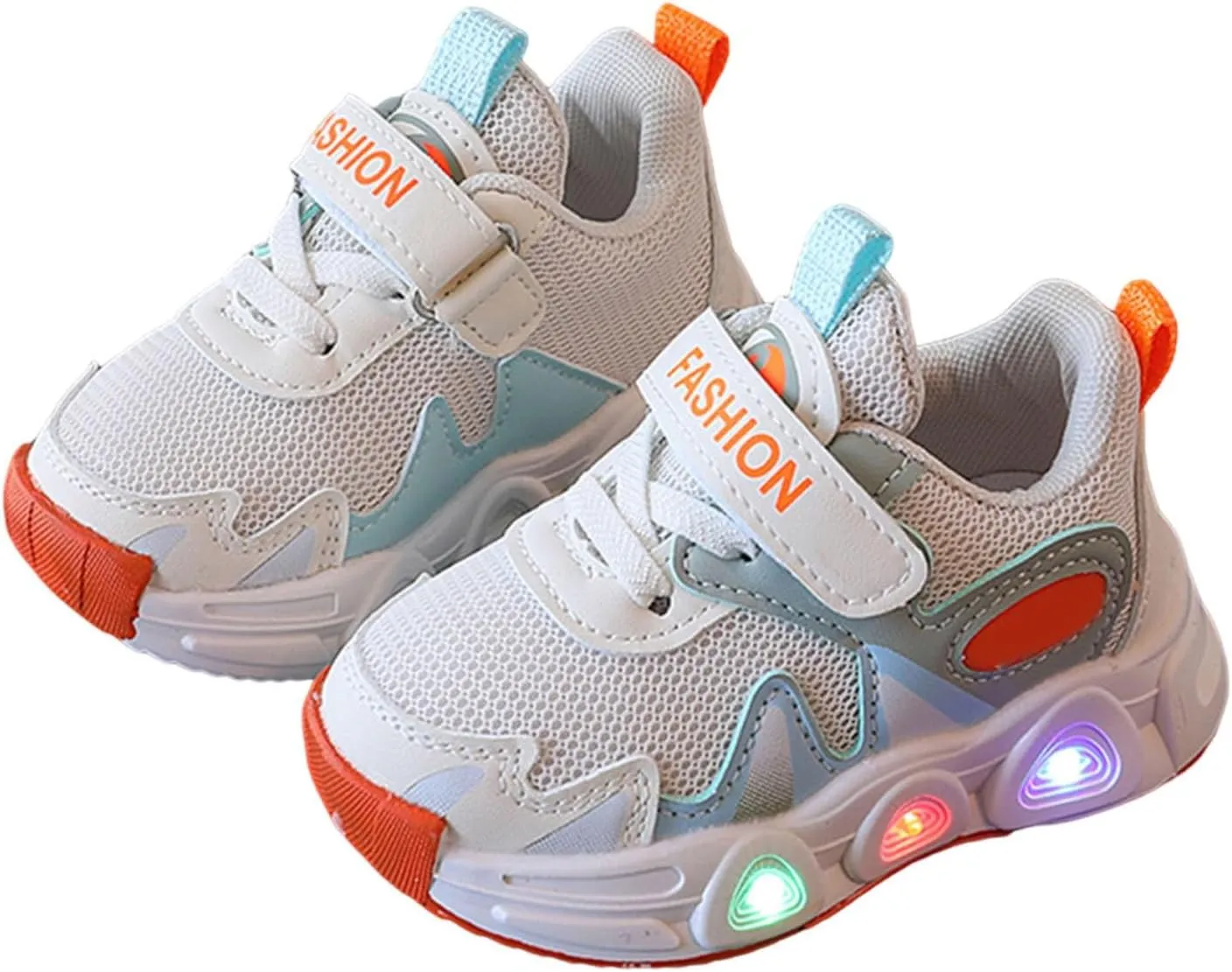 IWIHMIV Light Up Shoes for Girls Kids Athletic Running Shoes Toddler Boys Lightweight Breathable Tennis Sneakers
