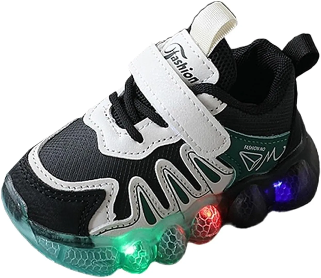 IWIHMIV Toddler Girl Sneakers Boys Slip On Shoes Light Up Boys Shoes Kids Tennis Running Shoes Casual Athletic Walking Sneakers