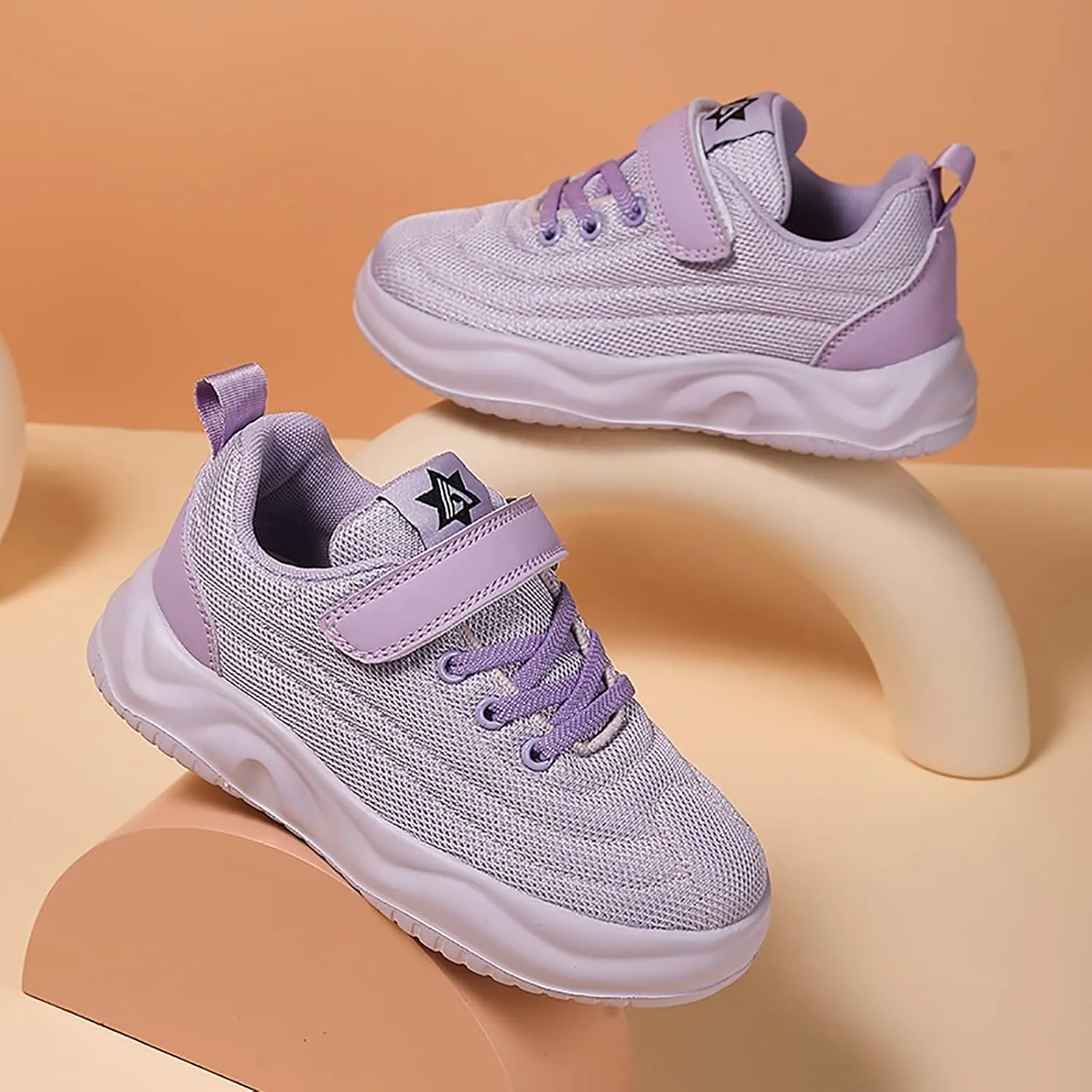 IWIHMIV Toddler Tennis Shoes Girl Running Sneakers Boy Lightweight Breathable Running Athletic Shoes