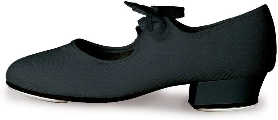 Junior's Low Heel Canvas Tap Shoes