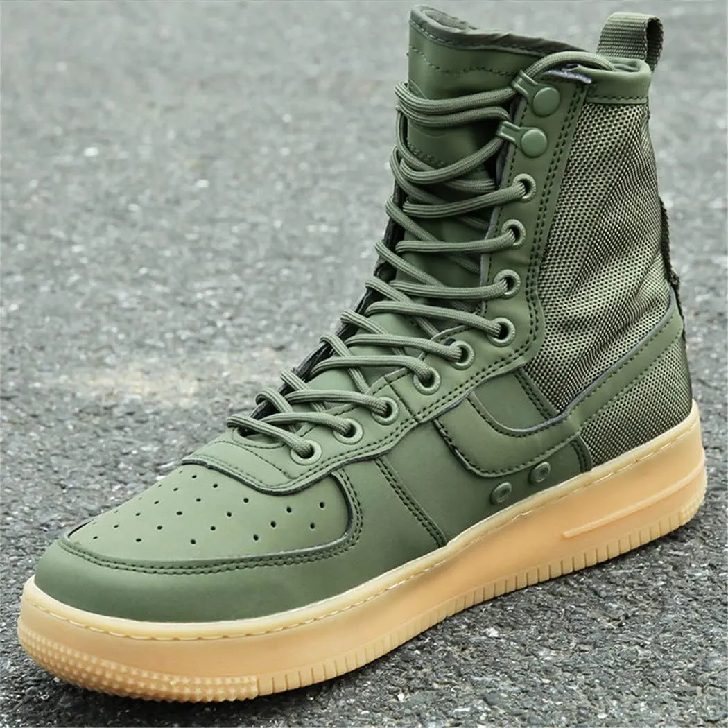 KEHAIOO Men Outdoor Hiking Shoes, Military Tactical Combat Boots, Army Breathable Hunting Shoes