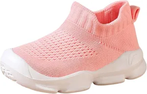 Kids Shoes Girls Cute Slip On Tennis Shoes Lightweight Sports Kids Sneakers Boys Breathable Athletic Running Shoes