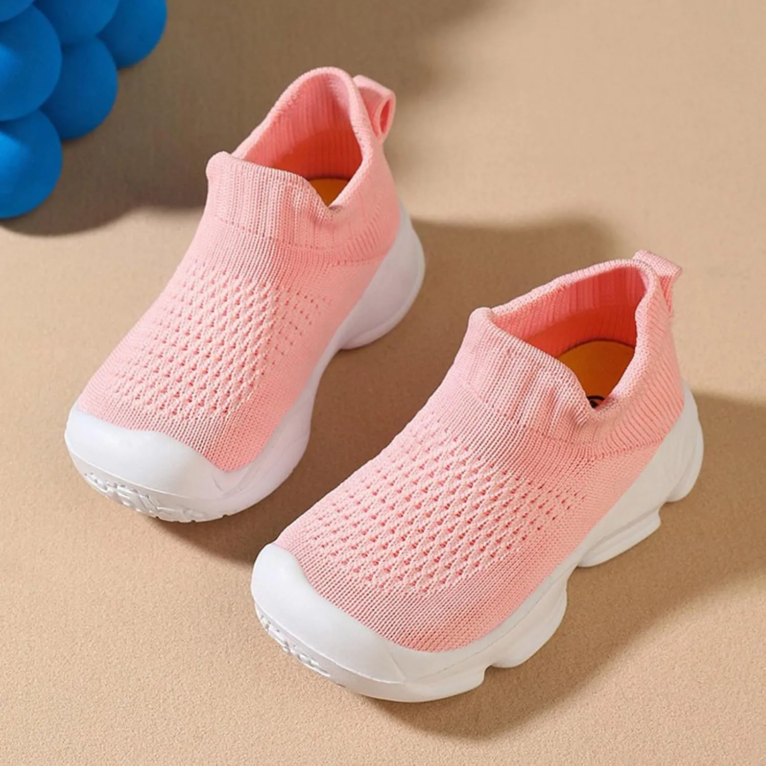 Kids Shoes Girls Cute Slip On Tennis Shoes Lightweight Sports Kids Sneakers Boys Breathable Athletic Running Shoes