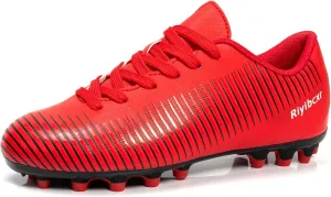Kids Soccer Cleats Unisex-Child Lightweight Football Shoes Turf Youth Boys Girls Futsal Training Indoor Outdoor
