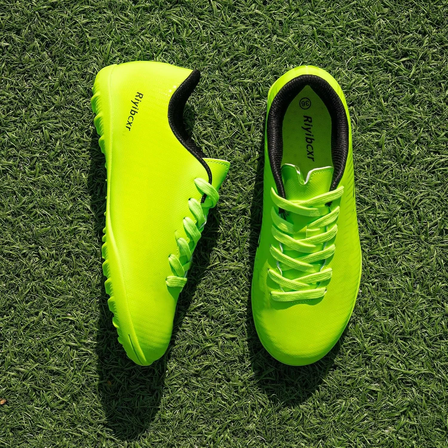 Kids Soccer Cleats Unisex-Child Lightweight Football Shoes Turf Youth Boys Girls Futsal Training Indoor Outdoor