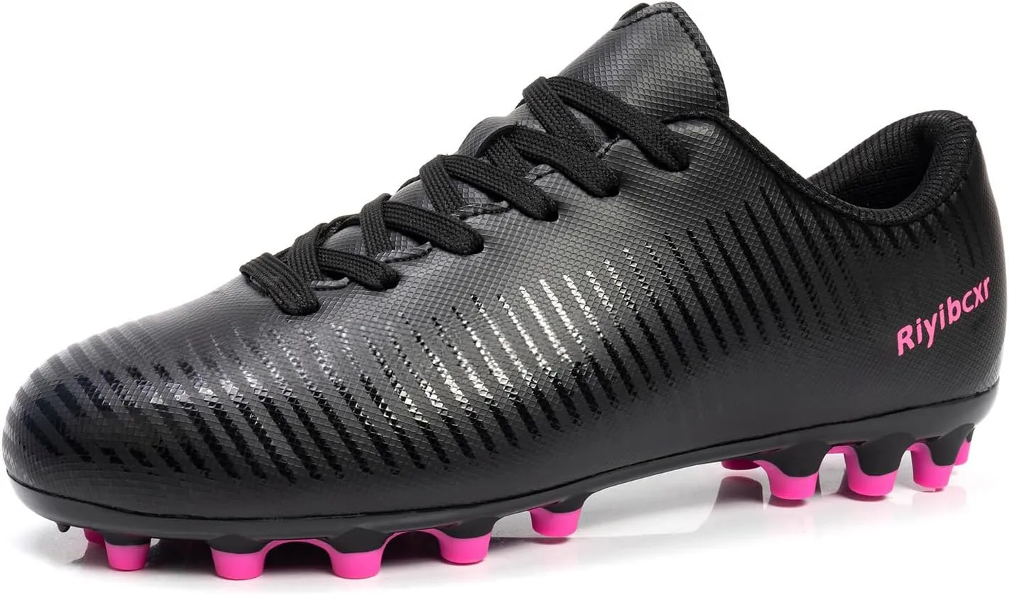 Kids Soccer Cleats Unisex-Child Lightweight Football Shoes Turf Youth Boys Girls Futsal Training Indoor Outdoor