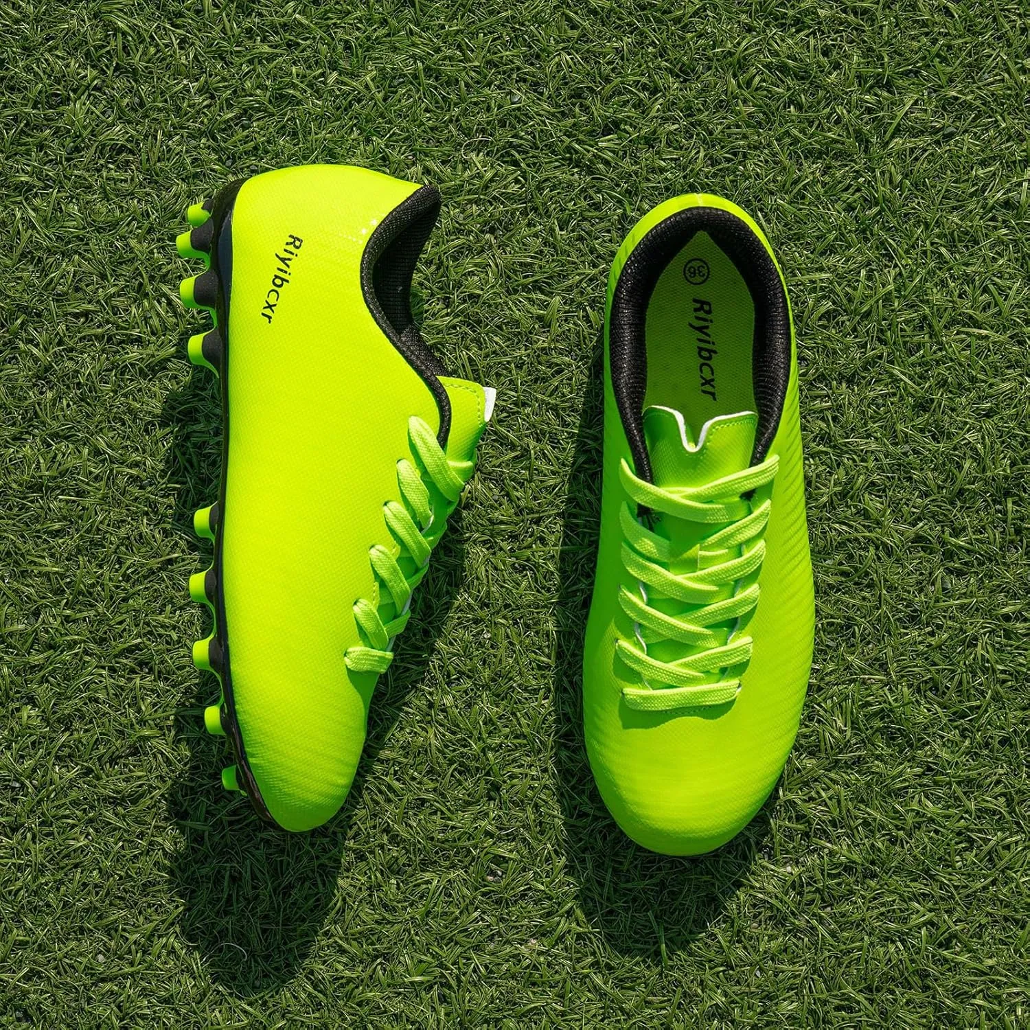 Kids Soccer Cleats Unisex-Child Lightweight Football Shoes Turf Youth Boys Girls Futsal Training Indoor Outdoor