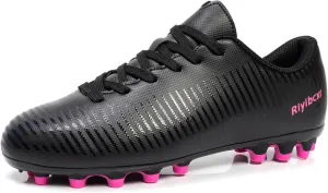 Kids Soccer Cleats Unisex-Child Lightweight Football Shoes Turf Youth Boys Girls Futsal Training Indoor Outdoor