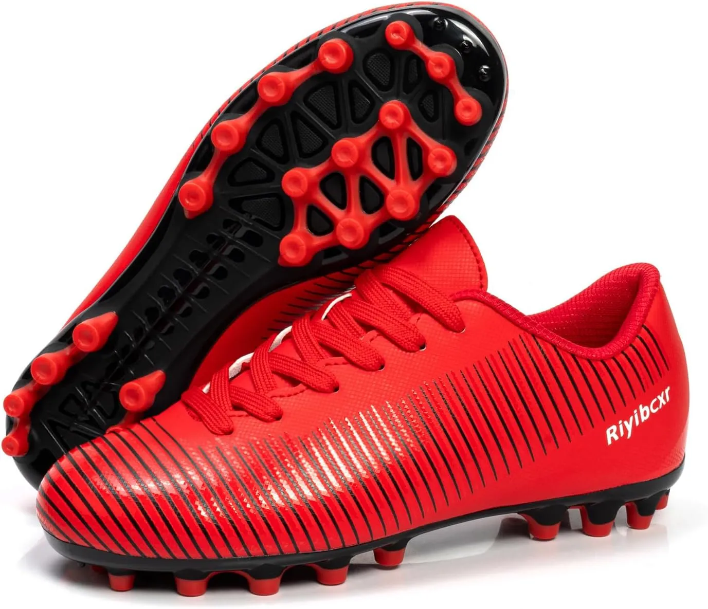 Kids Soccer Cleats Unisex-Child Lightweight Football Shoes Turf Youth Boys Girls Futsal Training Indoor Outdoor