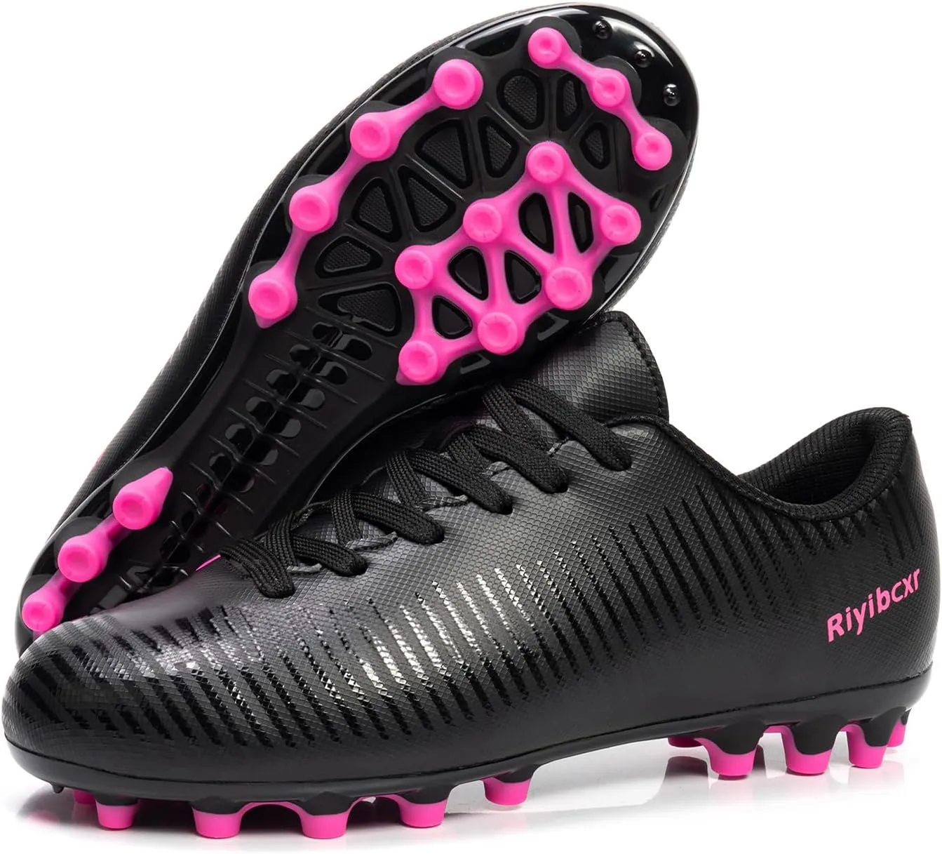 Kids Soccer Cleats Unisex-Child Lightweight Football Shoes Turf Youth Boys Girls Futsal Training Indoor Outdoor