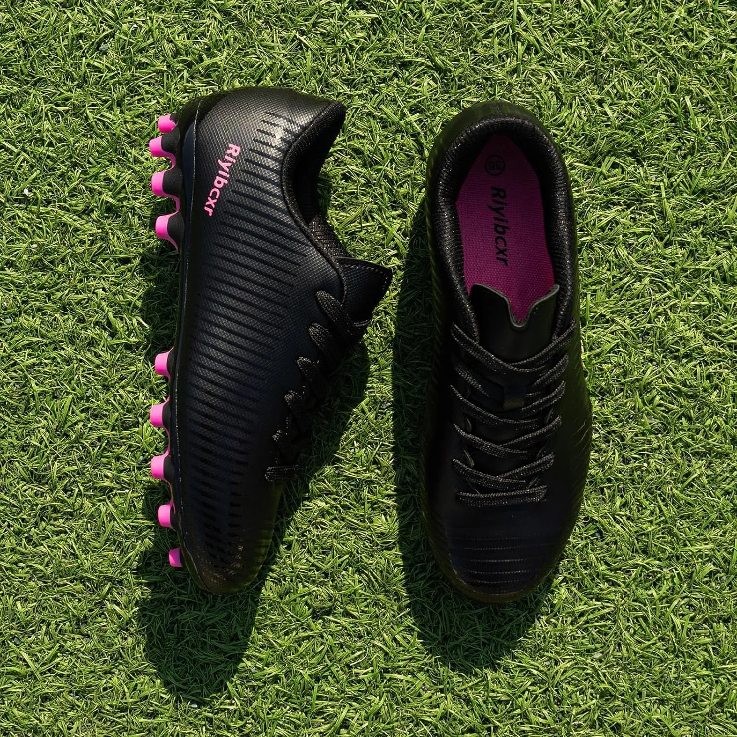 Kids Soccer Cleats Unisex-Child Lightweight Football Shoes Turf Youth Boys Girls Futsal Training Indoor Outdoor