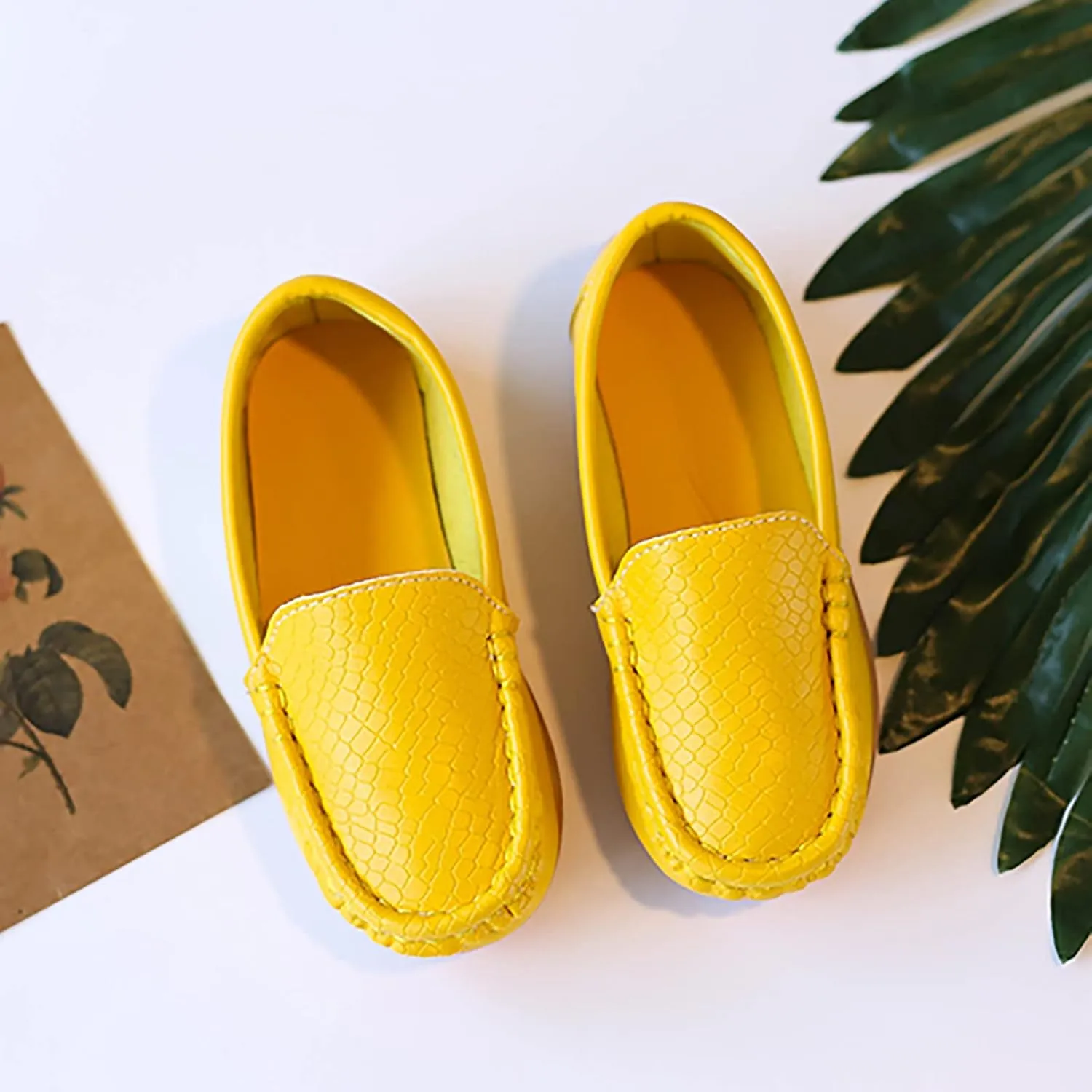 Kids Toddlers Boys Girls Soft Slip On Loafers Slip-On Moccasin Boat Dress Shoes Casual Shoes Formal Leather Flat??