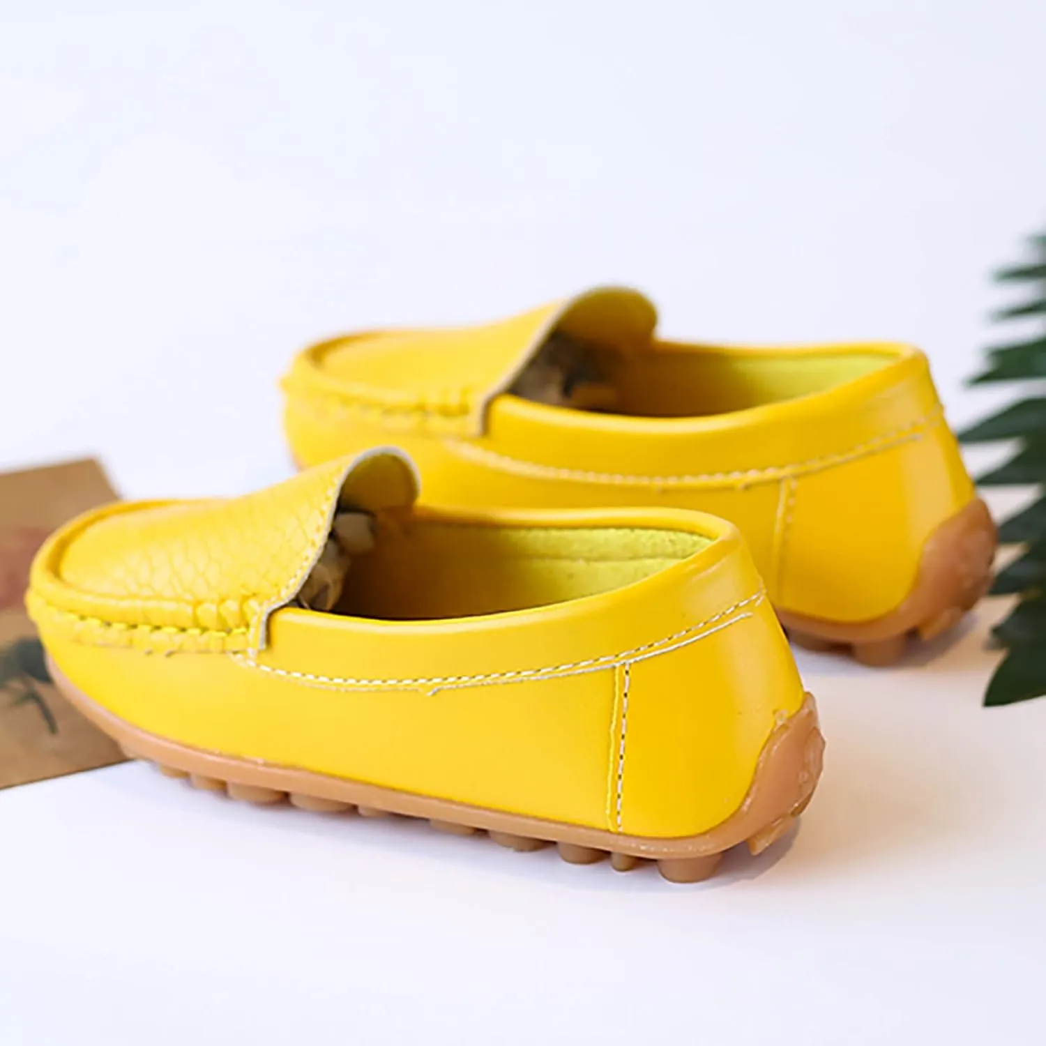 Kids Toddlers Boys Girls Soft Slip On Loafers Slip-On Moccasin Boat Dress Shoes Casual Shoes Formal Leather Flat??