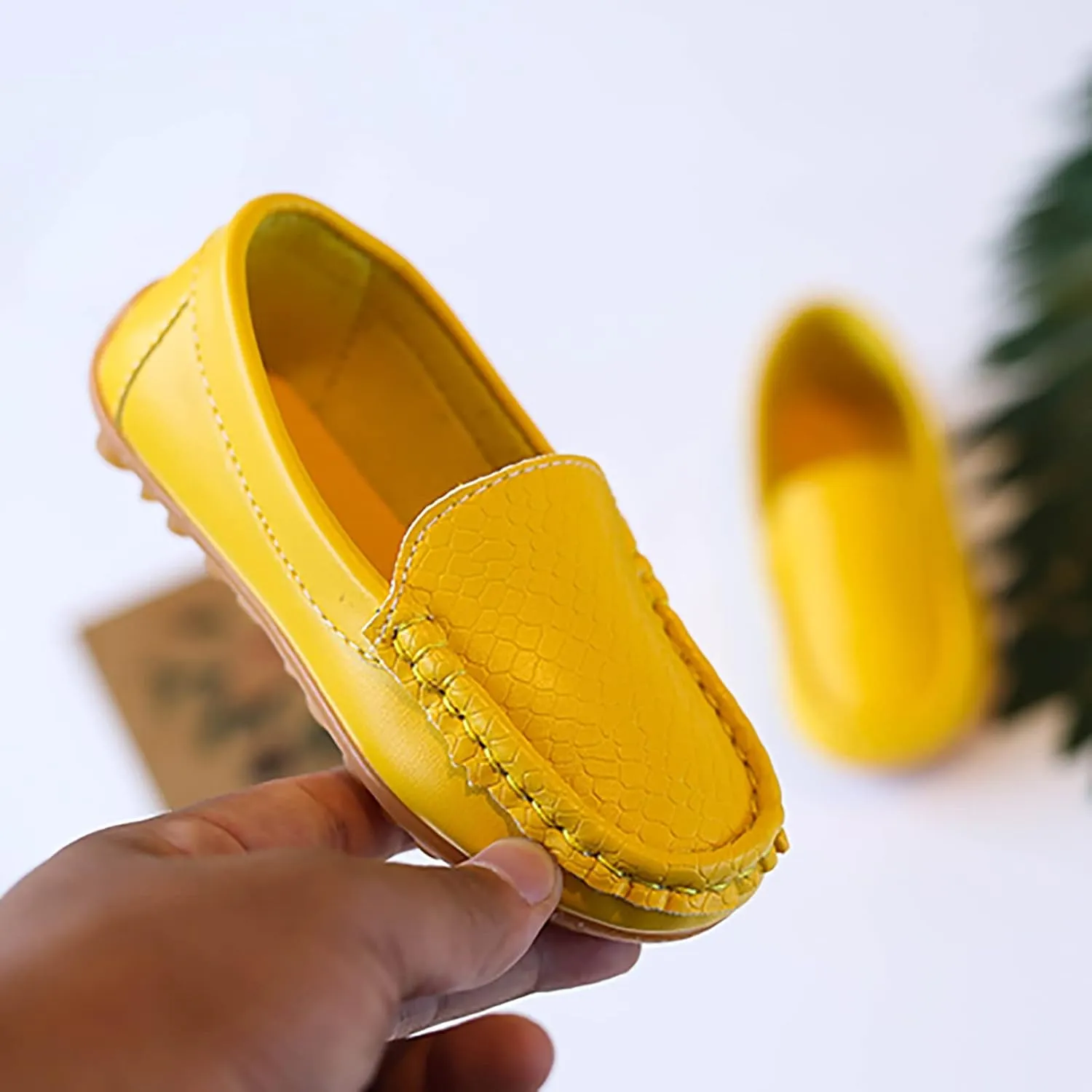 Kids Toddlers Boys Girls Soft Slip On Loafers Slip-On Moccasin Boat Dress Shoes Casual Shoes Formal Leather Flat??