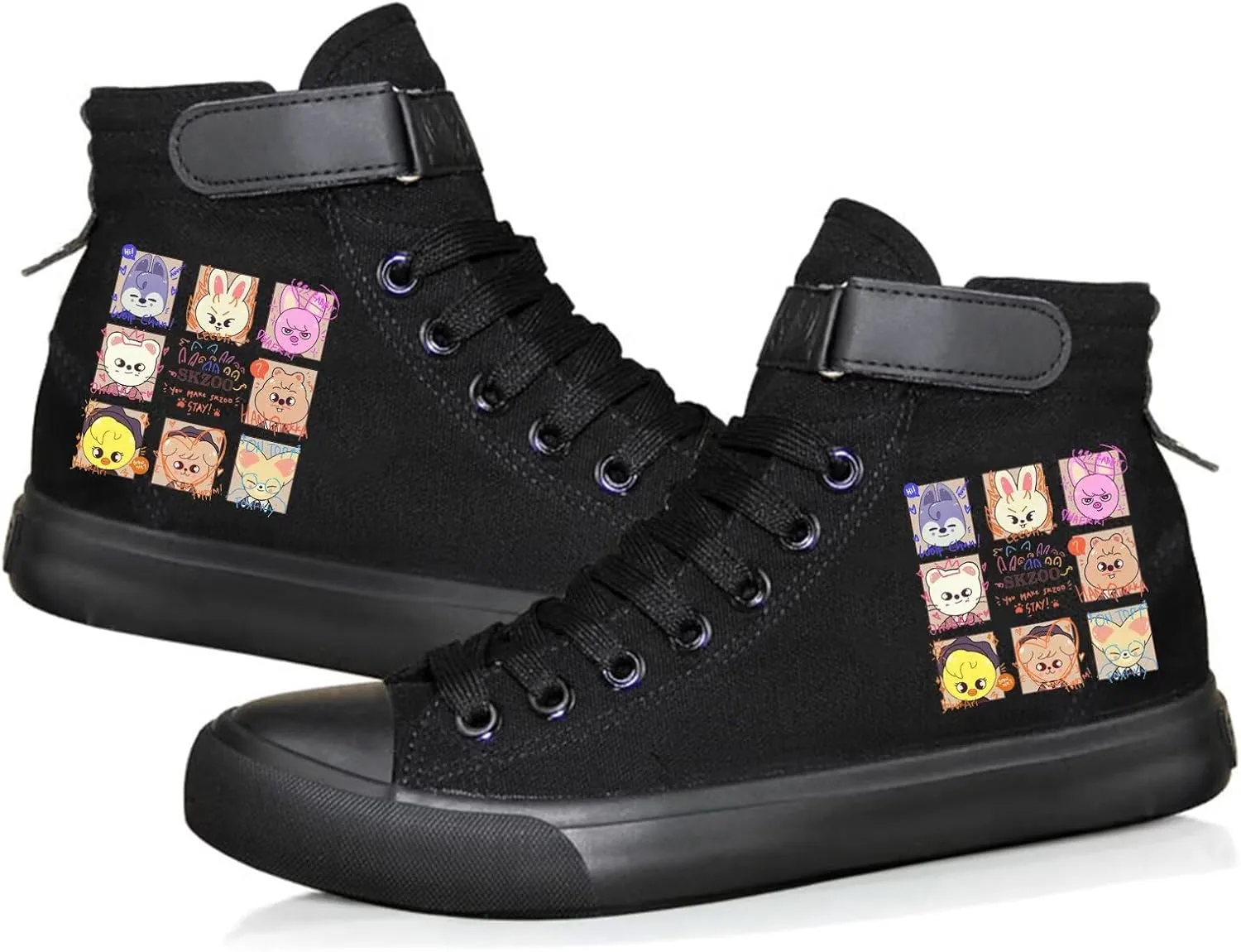 KPOP Stray Kids Shoes Sneakers Felix Bang Chan Lee Know ChangBin Han I.N HyunJin Seungmin Hiphop High-Top Canvas Shoes