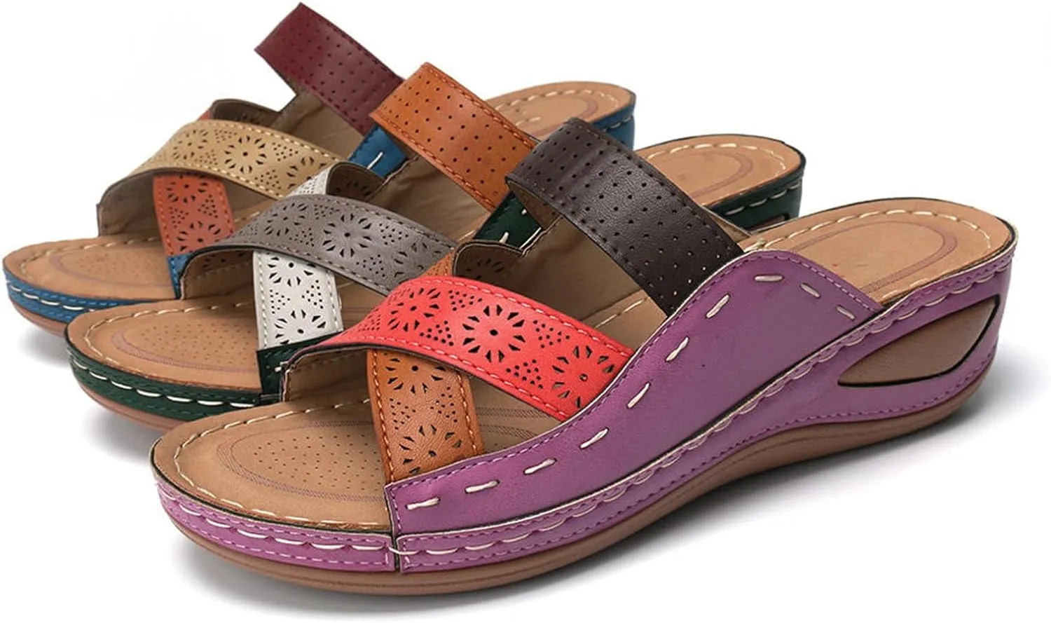 Ladmiple Dress Sandals For Women Orthotic Dressy Summer Casual Walking Comfortable Orthopedic Flip Flops With Arch Support