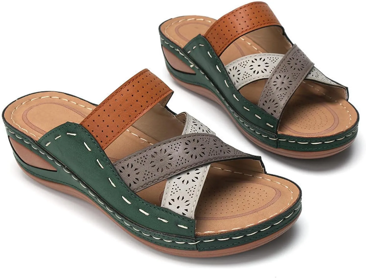 Ladmiple Dress Sandals For Women Orthotic Dressy Summer Casual Walking Comfortable Orthopedic Flip Flops With Arch Support