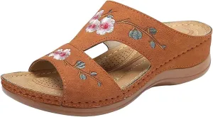 Ladmiple Orthopedic Sandals For Women Arch Support Dressy Summer Comfortable Walking Flip Flops Orthotic Beach Shoes Slides