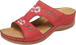 Ladmiple Orthopedic Sandals For Women Arch Support Dressy Summer Comfortable Walking Flip Flops Orthotic Beach Shoes Slides
