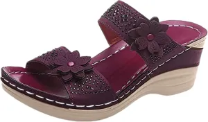 Ladmiple Orthopedic Sandals For Women Arch Support Dressy Summer Orthotic Slides Comfortable Walking Flip Flops Beach Shoes