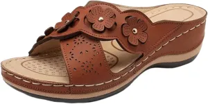 Ladmiple Orthopedic Sandals For Women Dressy Summer Comfortable Arch Support Orthotic Flip Flops Cute Slides Walking Shoes