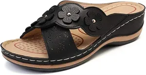 Ladmiple Orthopedic Sandals For Women Dressy Summer Comfortable Arch Support Orthotic Flip Flops Cute Slides Walking Shoes