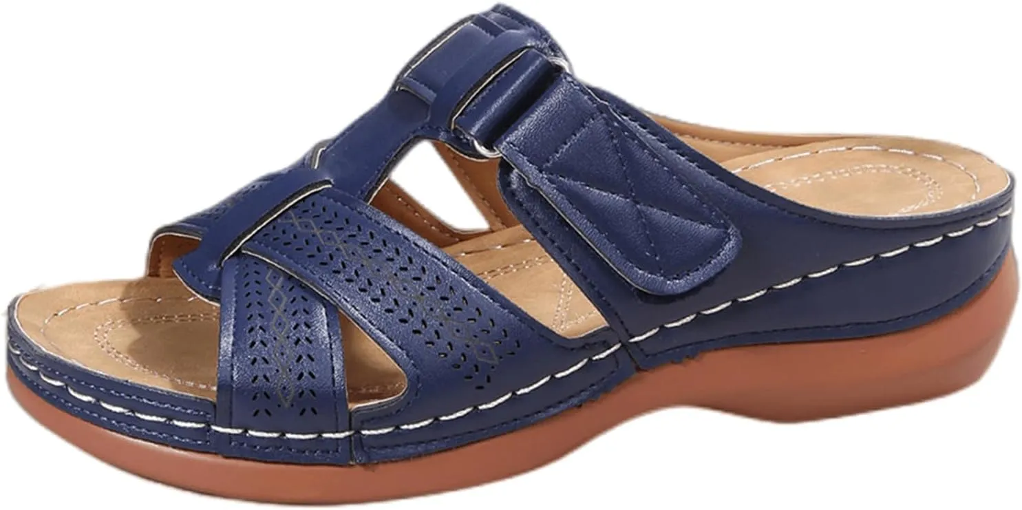Ladmiple Orthopedic Sandals For Women Elegant Comfortable Walking Flip Flops Dressy Summer Orthotic Slides with Arch Support