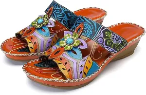 Ladmiple Orthotic Sandals For Women Cute Comfortable Walking Orthopedic Flip Flops Dressy Summer Slides with Arch Support