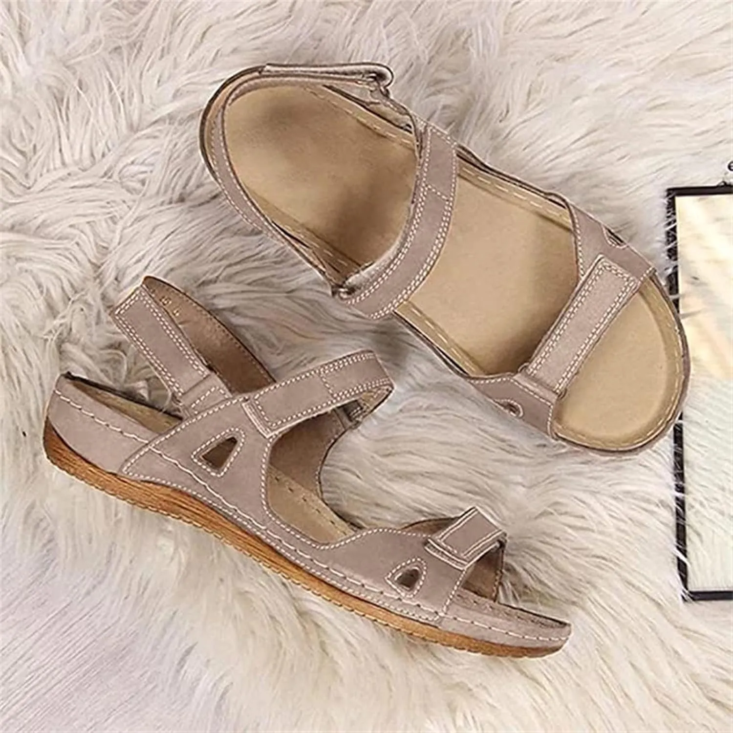 Ladmiple Orthotic Sandals For Women Wide Width Comfortable Walking Summer Orthopedic Slides Flip Flops with Arch Support