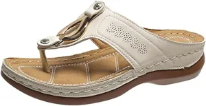 Ladmiple Orthotic Sandals For Women With Arch Support Comfortable Walking Flip Flops Dressy Summer Orthopedic Slides Shoes
