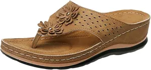 Ladmiple Orthotic Sandals Women Plantar Fasciitis Arch Support Comfortable Orthopedic Flip Flops Dressy Summer Walking Slides
