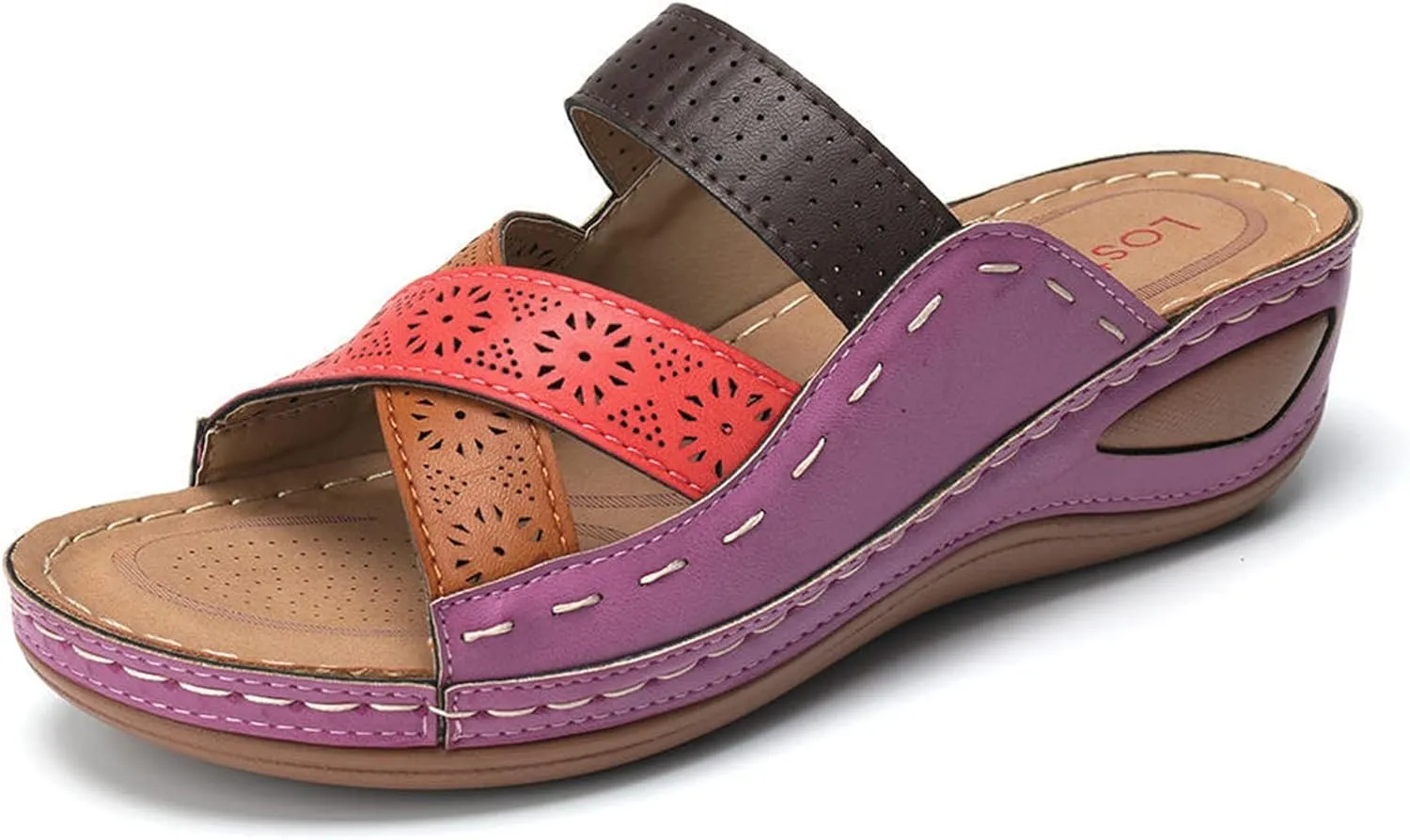 Ladmiple Sandals for Women Casual Summer 2023 Orthopedic Sandals with Arch Support Slippers Roman Open Toe Walking Shoes