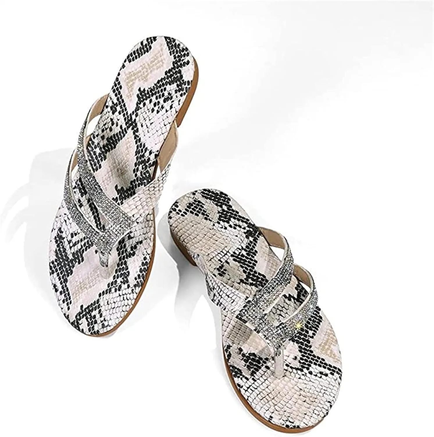 Ladmiple Sandals for Women Dressy Summer,Women's Cute Floral Beach Flip Flops Comfy Casual Flats Slippers Shoes Sandals
