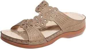 Ladmiple Sandals Women Beach Cute Comfort Orthotic Walking Slides Open Toe Arch Support Dressy Summer Orthopedic Flip Flops
